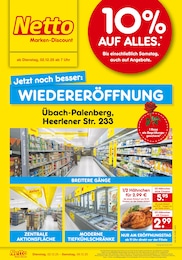Netto Marken-Discount Prospekt für Übach-Palenberg: "Wiedereröffnung - 10% auf ALLES", 4 Seiten, 02.12.2025 - 06.12.2025