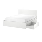 Aktuelles Bettgestell hoch mit 4 Schubladen weiß/Lönset 160x200 cm Angebot bei IKEA in Braunschweig ab 457,00 €