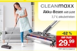 Akku-Besen mit Licht im Angebot bei Zimmermann in Nordhorn Akku-Besen mit Licht Angebote von CLEANmaxx bei Zimmermann Nordhorn für 29,99 €