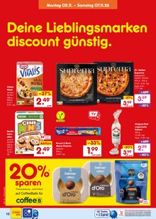 Pizza im Netto Marken-Discount Prospekt "Aktuelle Angebote" mit 70 Seiten (Ulm)