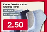 Kinder Sneakersocken Angebote bei Woolworth Bremen für 2,50 €