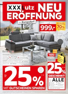 Aktueller XXXLutz Möbelhäuser Prospekt (Bestensee, 32 Seiten zum blättern XXXLutz Möbelhäuser Prospekt NEU-ERÖFFNUNG in Rangsdorf mit 32 Seiten