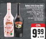 Irish Cream Likör Angebote von Baileys bei EDEKA Weimar für 9,99 €