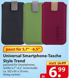 Universal Smartphone-Tasche Style Trend bei famila Nordost in Braunschweig Universal Smartphone-Tasche Style Trend im Angebot bei famila Nordost Braunschweig für 6,99 €