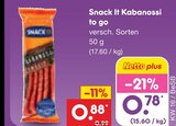 Aktuelle Mettwurst Angebote bei Netto Marken-Discount in Hamburg Aktuelles Snack It Kabanossi to go Angebot bei Netto Marken-Discount in Hamburg ab 0,78 €