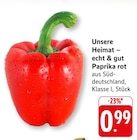 Paprika rot im Angebot bei E center in Leonberg Paprika rot Angebote von Unsere Heimat – echt & gut bei E center Leonberg für 0,99 €
