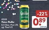 Natur-Radler von GÖSSER im aktuellen ALDI SÜD Prospekt für 0,89 €