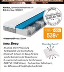 Aktuelle Matratze Angebote bei Opti-Wohnwelt in Bremen Aktuelles Matratze Aura Sleep Angebot bei Opti-Wohnwelt in Bremen ab 539,00 €
