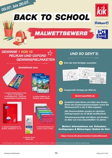 Wachsmalstift Angebot im KiK Prospekt, gültig von 06.07.2026 bis 18.07.2026 Wachsmalstift Angebot im aktuellen KiK Prospekt auf Seite 13