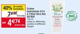 Crème hydratante 24 h à l’Aloé Véra Bio - SO’BIO en promo chez Cora Crème hydratante 24 h à l’Aloé Véra Bio - SO’BIO dans le catalogue Cora