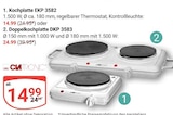 Aktuelles Kochplatte EKP 3582 Angebot bei GLOBUS in Rostock ab 14,99 €