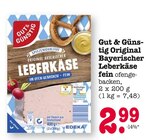 Original Bayerischer Leberkäse fein von Gut & Günstig für 2,99 € bei E center im Angebot Original Bayerischer Leberkäse fein von Gut & Günstig im aktuellen E center Prospekt