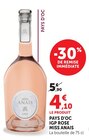 Pays d'Oc IGP Rosé - MISS ANAIS en promo chez Hyper U Manosque à 4,10 €