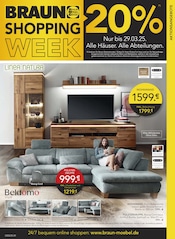 Aktueller BRAUN Möbel-Center Prospekt mit Couch, "BRAUN SHOPPING WEEK", Seite 1