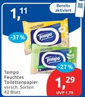 Feuchtes Toilettenpapier von Tempo für 1,11 € bei budni im Angebot Feuchtes Toilettenpapier von Tempo im aktuellen budni Prospekt