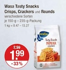 Tasty Snacks Crisps, Crackers und Rounds von Wasa im aktuellen V-Markt Prospekt