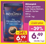 Kaffee gemahlen oder Ganze Bohnen bei Netto Marken-Discount im Büchel Prospekt für 6,49 €