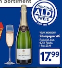 Champagner AC von Veuve Monsigny im aktuellen ALDI SÜD Prospekt für 17,99 €
