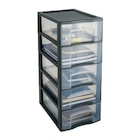 Sundis Tag Tower - Tour de rangement A4 - 5 tiroirs transparents - P36,5 cm x l26 cm x H61 cm - Sundis en promo chez Bureau Vallée Sundis Tag Tower - Tour de rangement A4 - 5 tiroirs transparents - P36,5 cm x l26 cm x H61 cm - Sundis dans le catalogue Bureau Vallée