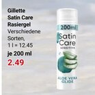 Satin Care Rasiergel Angebote von Gillette bei GLOBUS Völklingen für 2,49 €