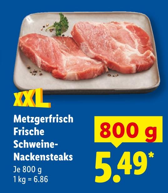 Metzgerfrisch Frische Schweine-Nackensteaks