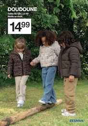 Prix et réduction Doudoune Enfant dans le prospectus Zeeman en cours Offre Doudoune Enfant dans le catalogue Zeeman du moment à la page 9