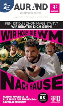 Aurand Communications Prospekt WIR HOLEN DIE WM NACH HAUSE mit  Seiten in Gladenbach und Umgebung