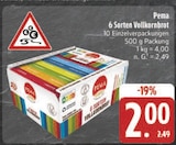 6 Sorten Vollkornbrot im Angebot bei E center in Würzburg 6 Sorten Vollkornbrot Angebote von Pema bei E center Würzburg für 2,00 €