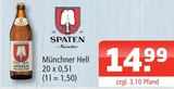Münchner Hell im Angebot bei Getränke Oase in Beckum Münchner Hell Angebote von SPATEN bei Getränke Oase Beckum für 14,99 €