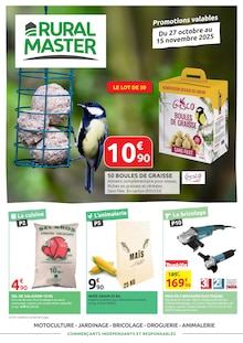 Catalogue Rural Master à Saint-Denis-en-Val cette semaine, valable du 27/10/2025 au 15/11/2025 Prospectus Rural Master à Saint-Denis-en-Val, "RURAL MASTER", 16 pages de promos valables du 27/10/2025 au 15/11/2025