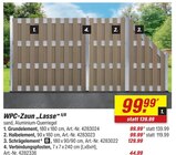 WPC-Zaun "Lasse" Grundelement Angebote bei toom Baumarkt Hamburg für 44,99 €