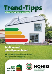 Honig Baustoffe Prospekt Trend-Tipps für die energetische Sanierung mit  Seiten in Emmerthal und Umgebung