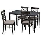 Tisch und 4 Stühle schwarz/Nolhaga graubeige Angebote von DANDERYD / INGOLF bei IKEA Norderstedt für 408,96 €