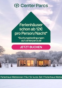 Center Parcs Prospekt Bungalow Race mit 1 Seite