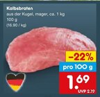 Aktuelles Kalbsbraten Angebot bei Netto Marken-Discount in Bottrop ab 1,69 €