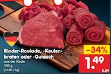 Rinder-Roulade, -Keulenbraten oder -Gulasch bei Netto Marken-Discount im Pulsnitz Prospekt für 1,49 €