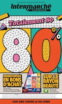 Prospectus Intermarché de la semaine "Totalement 80 80%" avec 1 pages, valide du 14/01/2025 au 26/01/2025 pour Montpellier et alentours