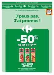 Catalogue Carrefour Proximité à Saint-Gervais-d'Auvergne cette semaine, valable du 11/08/2026 au 23/08/2026 Prospectus Carrefour Proximité à Saint-Gervais-d'Auvergne, "J'peux pas, J'ai promos !", 20 pages de promos valables du 11/08/2026 au 23/08/2026