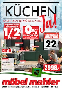 Aktueller Möbel Mahler Siebenlehn Prospekt (Werdau, 16 Seiten zum blättern Möbel Mahler Siebenlehn Prospekt KÜCHEN KAUFT MAN BEI MÖBEL MAHLER mit 16 Seiten