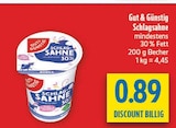 Schlagsahne im Angebot bei diska in Weiden Schlagsahne Angebote von Gut & Günstig bei diska Weiden für 0,89 €
