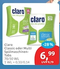 Classic oder Multi Spülmaschinen-Tabs von Claro im aktuellen budni Prospekt