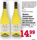 Baden Alexander Laible Grauburgunder Muschelkalk trocken im Angebot bei E center in Rastatt Baden Alexander Laible Grauburgunder Muschelkalk trocken Angebote von Alexander Laible bei E center Rastatt für 14,99 €