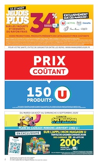 Catalogue Super U de la semaine 34, "SUPER U", page 2, 18/08/2026 - 30/08/2026 Prospectus Super U en cours, "SUPER U", page 2 sur 44