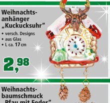 Weihnachtsanhänger „Kuckucksuhr“ bei Thomas Philipps in Reutlingen Weihnachtsanhänger „Kuckucksuhr“ im Angebot bei Thomas Philipps Reutlingen für 2,98 €