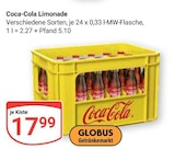 Limonade im Angebot bei GLOBUS in Waren Limonade Angebote von Coca-Cola bei GLOBUS Waren für 17,99 €
