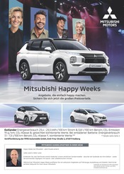 Aktueller Mitsubishi Werkstatt & Auto Prospekt in Eigeltingen und Umgebung, "Mitsubishi Happy Weeks" mit 1 Seite, 15.09.2025 - 13.10.2025