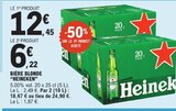 Bière Blonde - Heineken - E.Leclerc à Aulnay-sous-Bois Bière Blonde - Heineken en promo chez E.Leclerc Aulnay-sous-Bois à 6,22 €