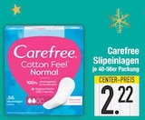 Slipeinlagen im EDEKA Prospekt Slipeinlagen Cotton Feel Normal von Carefree im aktuellen EDEKA Prospekt für 2,22 €