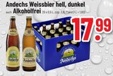 Weissbier hell, dunkel auch Alkoholfrei Angebote von Andechs bei Trinkgut Rüsselsheim für 17,99 €