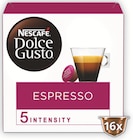 Capsules de café Espresso - NESCAFÉ DOLCE GUSTO à 2,25 € dans le catalogue Intermarché Hyper